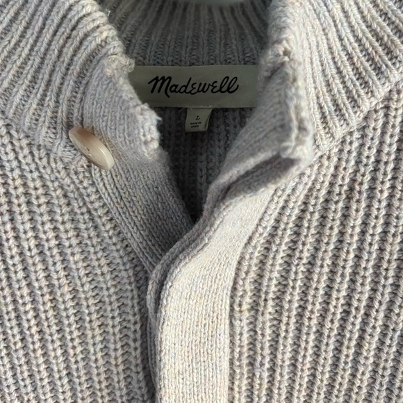Madewell Button Up Mockneck Sweater - Picture 3 of 5